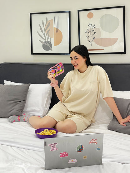 Du la créme — Oversized Short Pajama Set